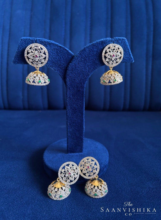 Small Floral Jhumka Earrings
