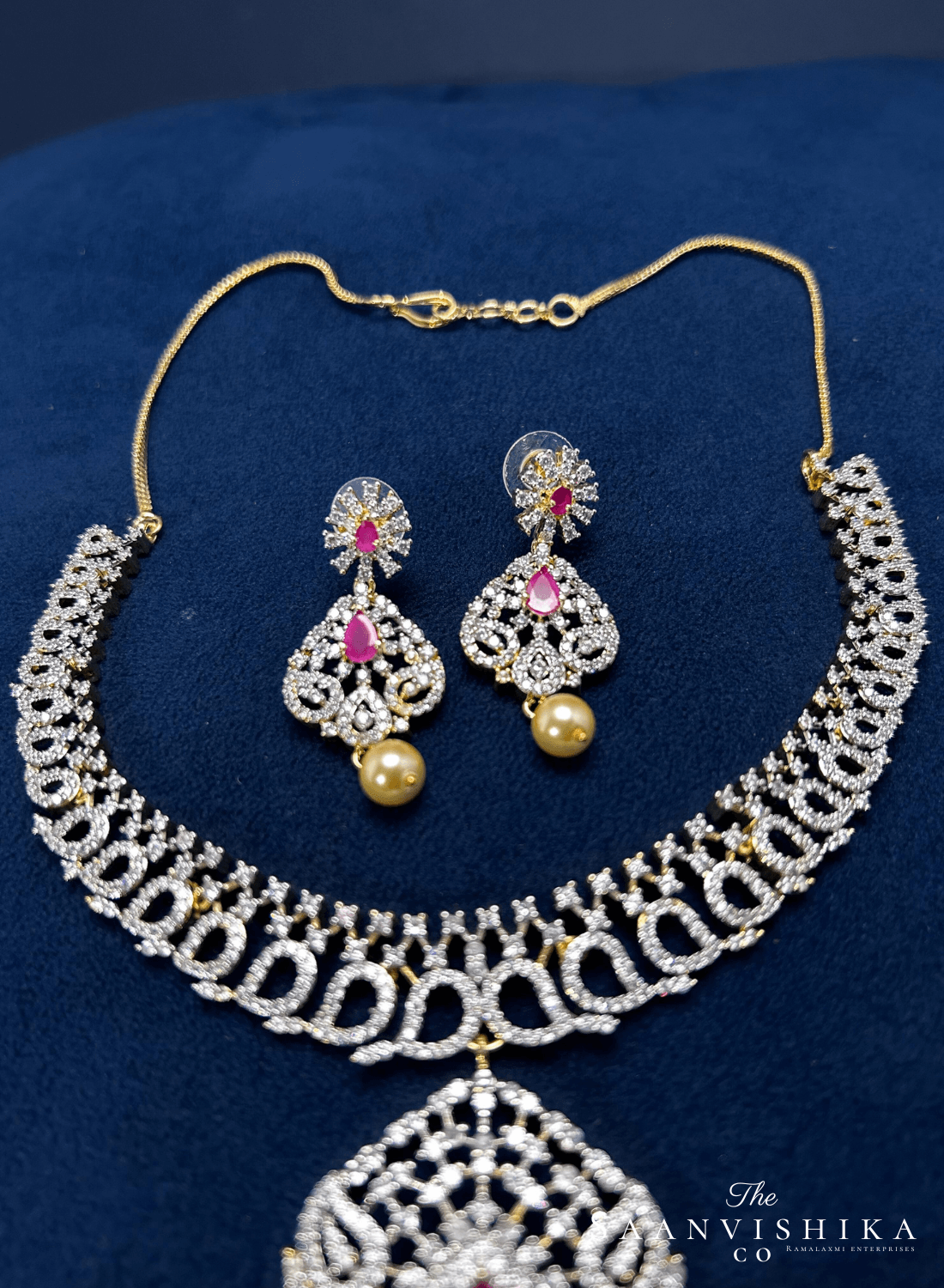 Grand Pendant Pearl Diamond Necklace Ruby