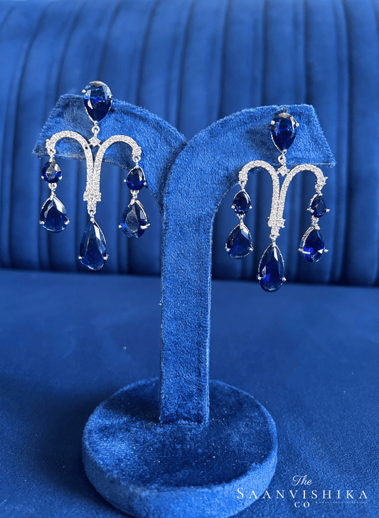 Purple Gemstone Diamond Earrings