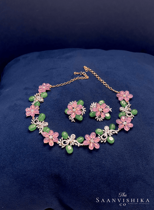 Floral Natural Beads Necklace