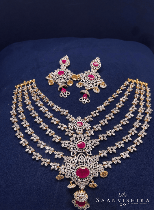 5 Line Designer Bridal Necklace