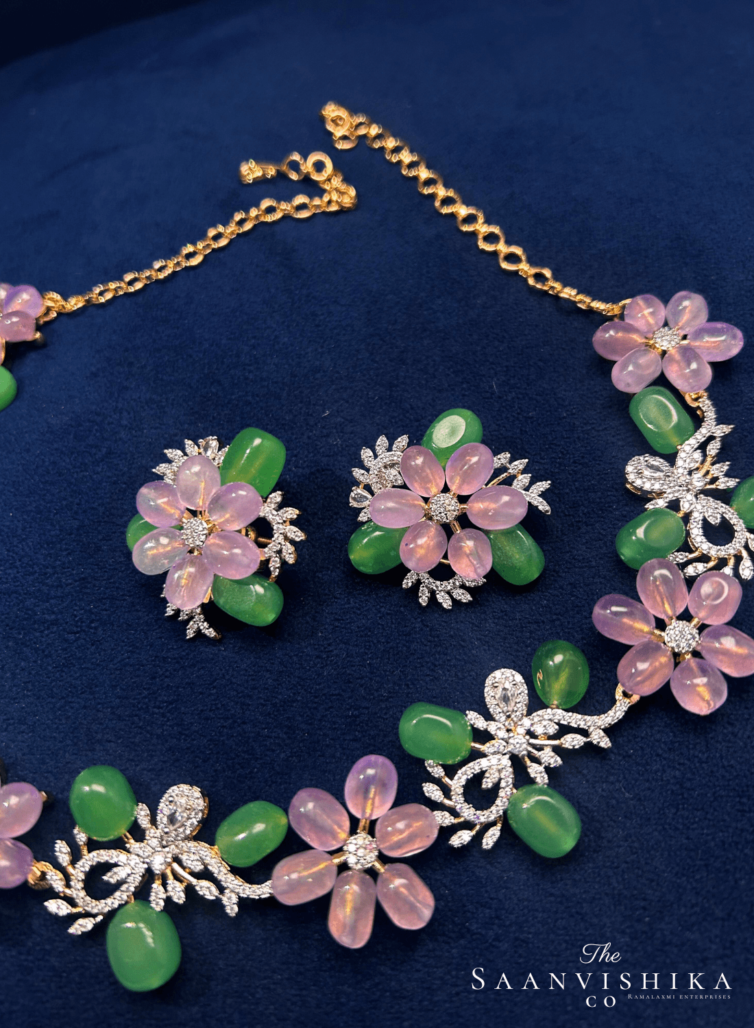 Floral Natural Beads Necklace