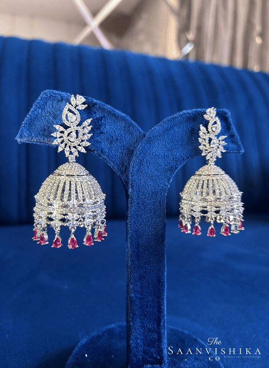 Crystral Hanging Designer Jhumka Earrings
