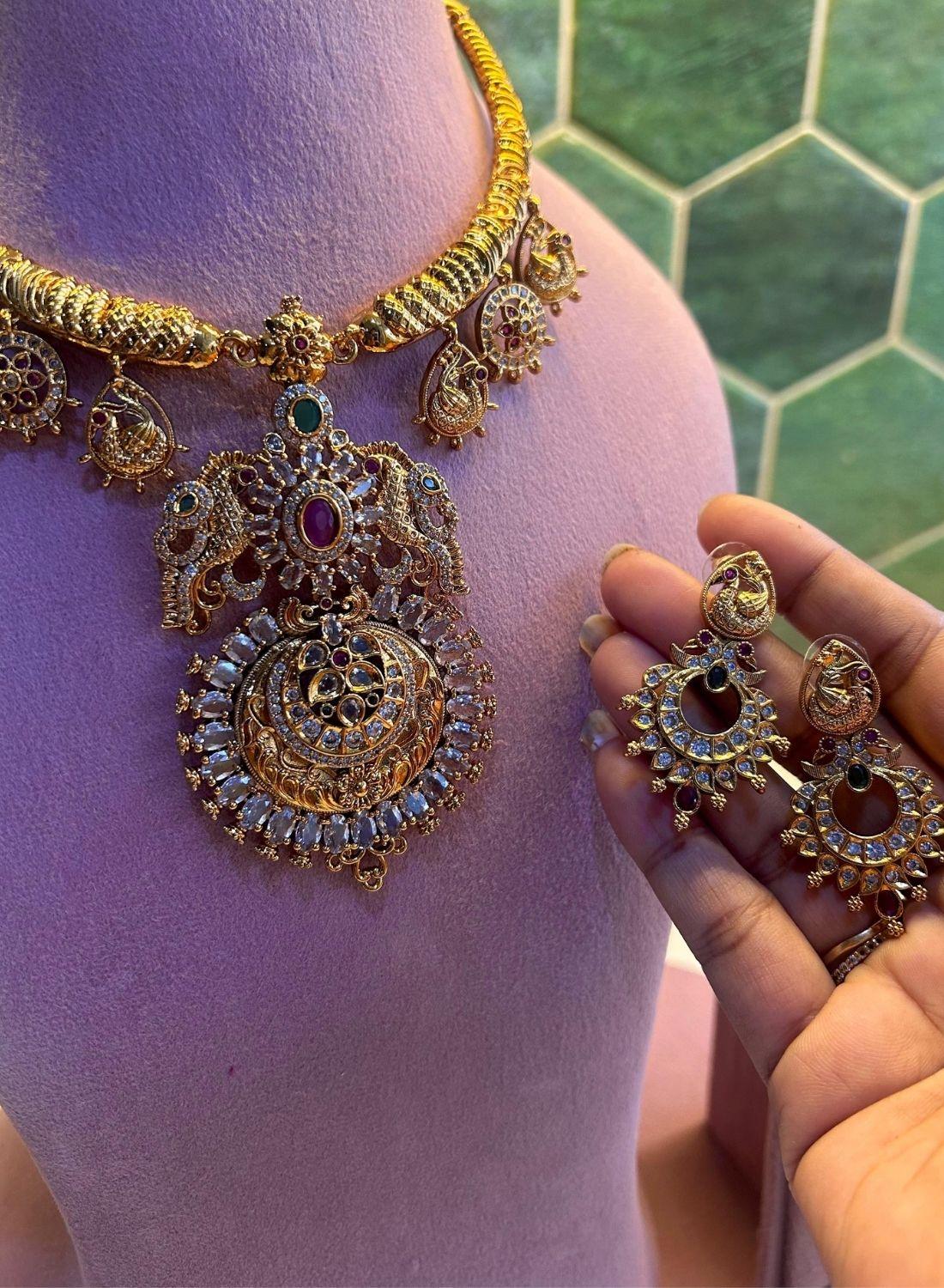 Micro Gold Designer Parrot Necklace