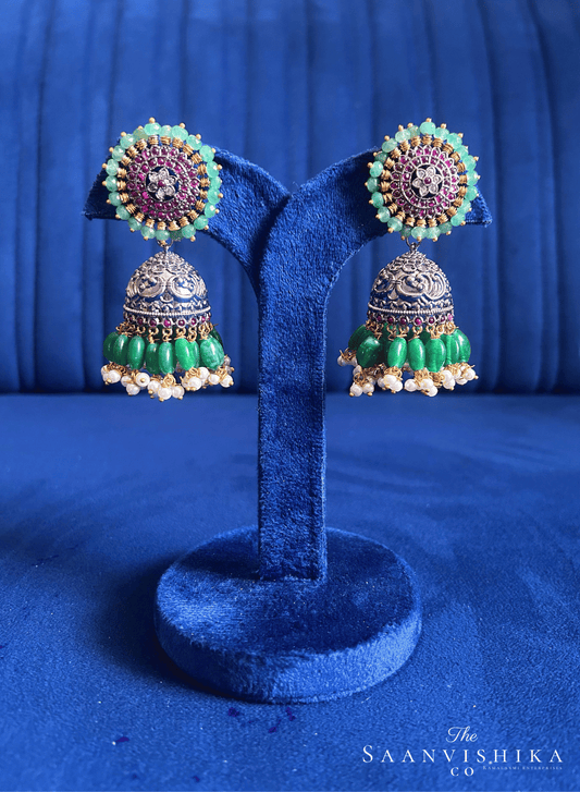 Grand Designer Beads Jhumka Earrings