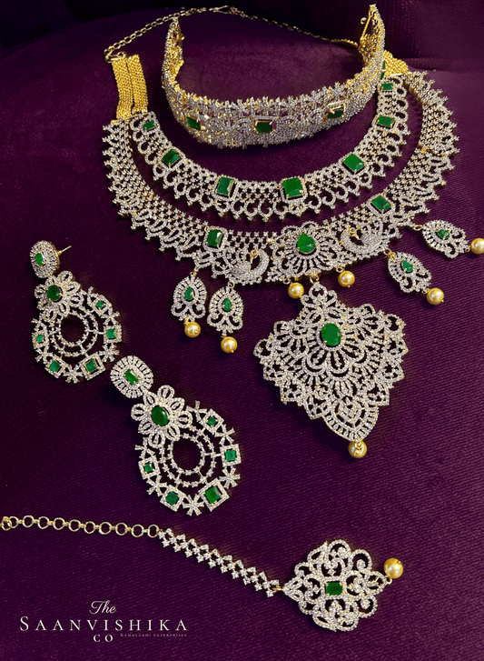 Grand diamond replica bridal combo set