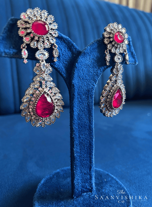 Doublet Earrings (Ruby Red)