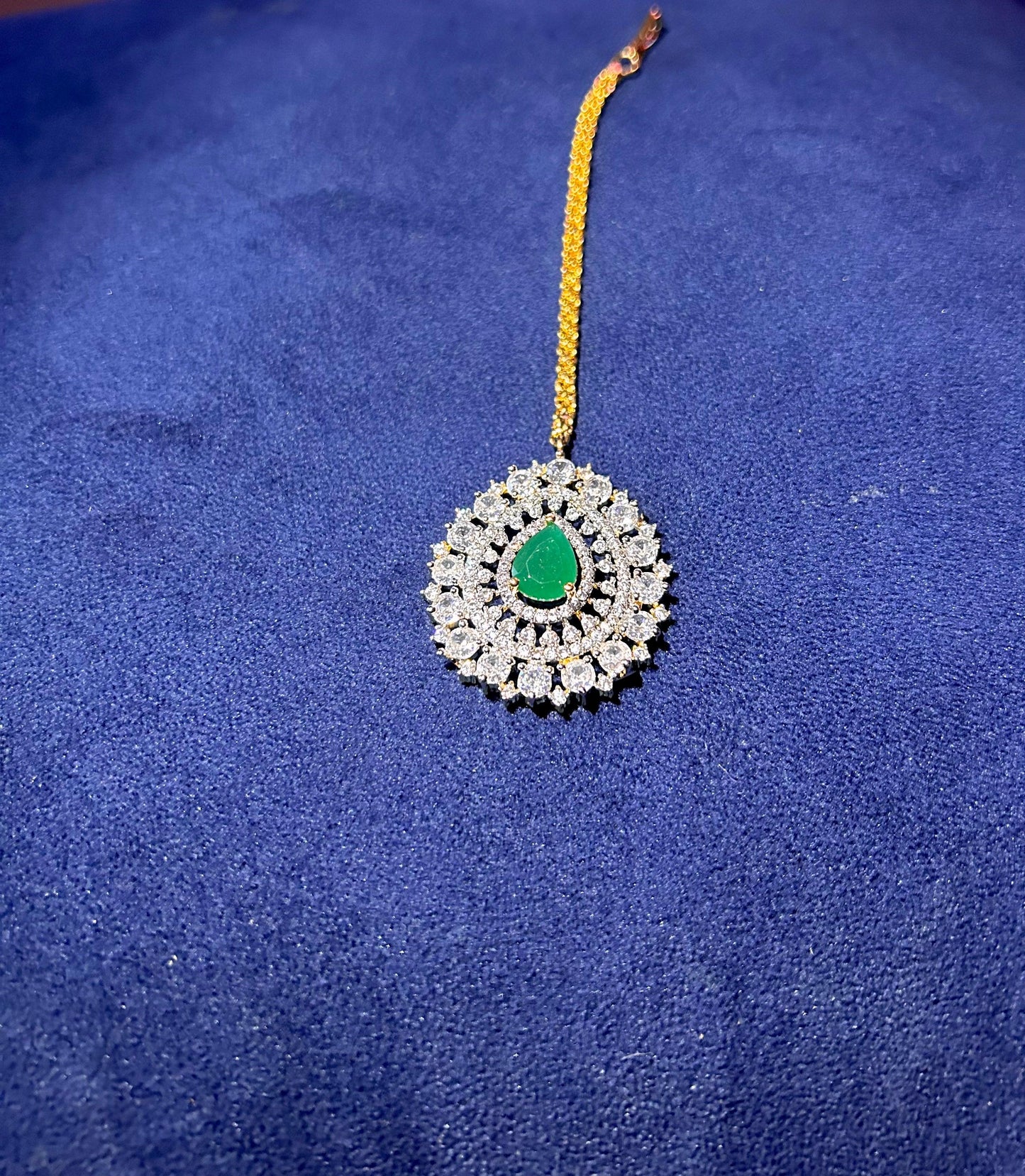 Droplet Diamond Tikka Green