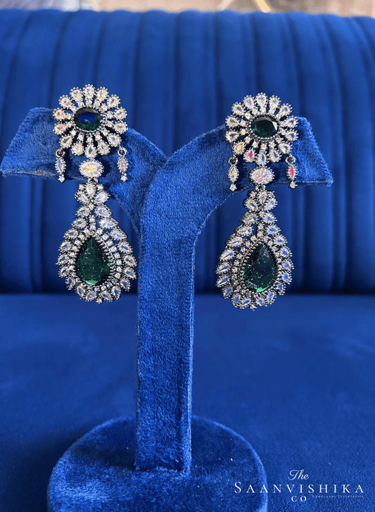 Doublet Earrings (Emerald Green)