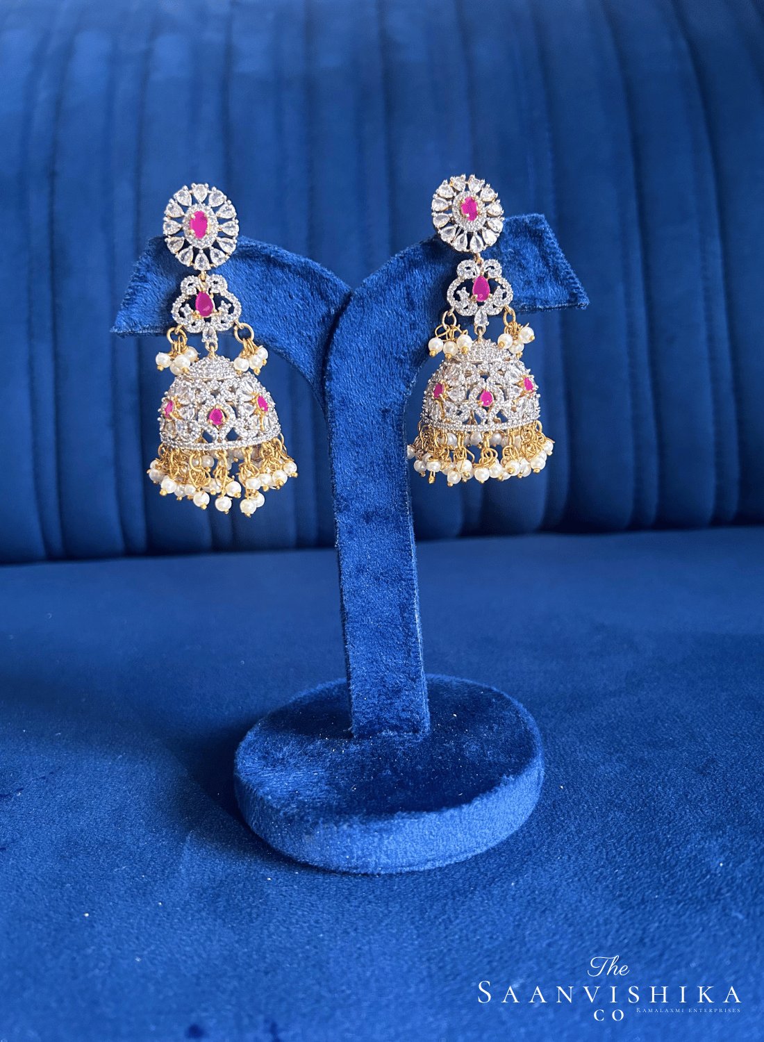 Jasmine Pearl Jhumka Earrings