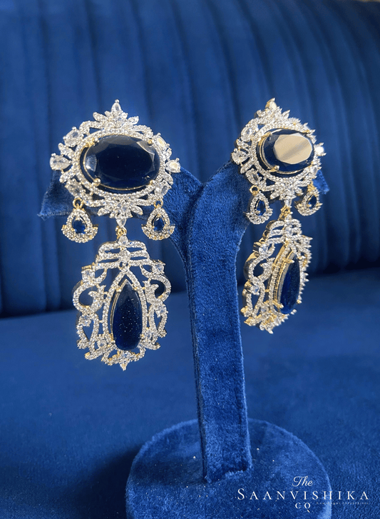 Large Uncut Gemstone Earrings (Violet)