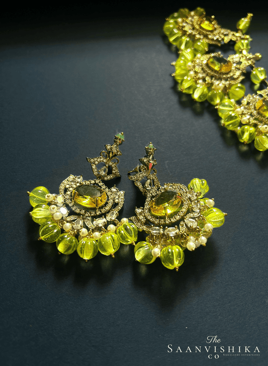 Grand Victorian Beads Necklace and Earrings