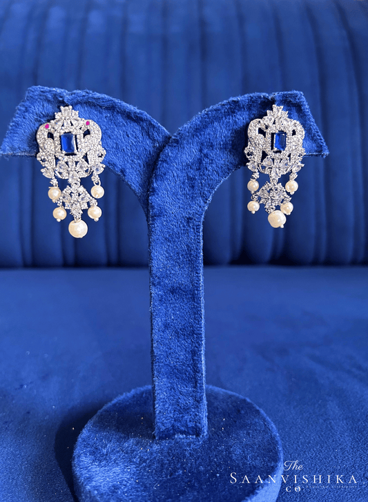 2 parrot Pearl Earrings (Violet)