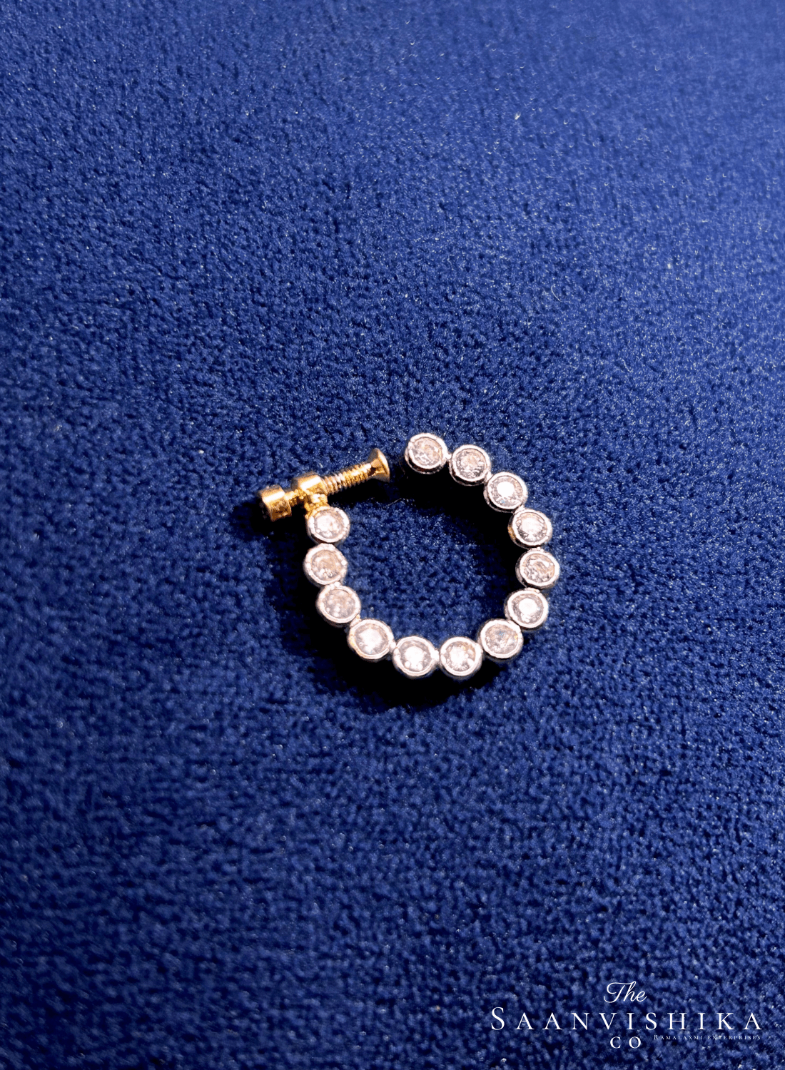 Simple Single Diamond Nose Pin