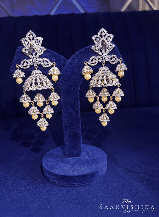 GJ Bridal Pearl Jhumka (Purple)