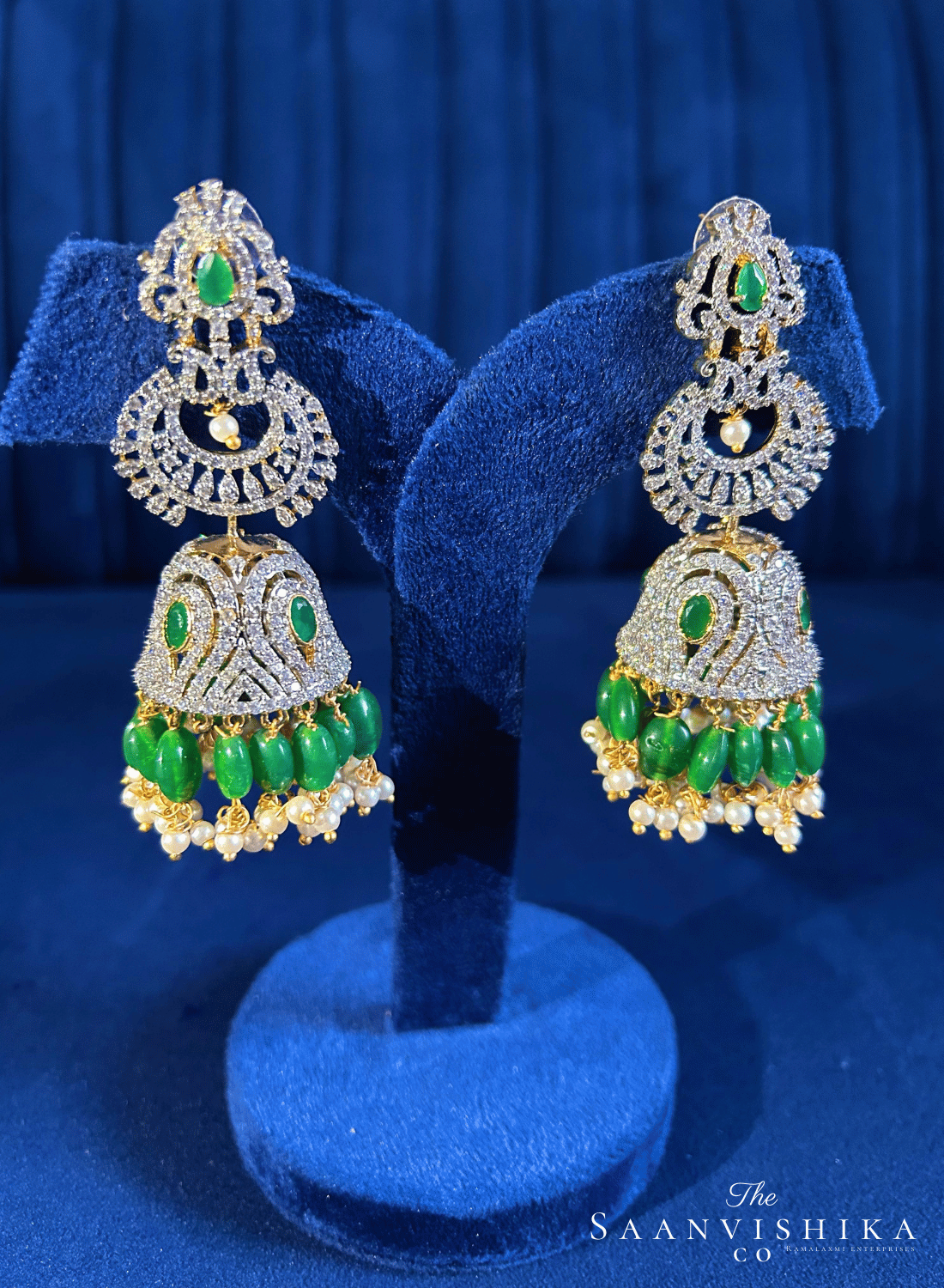 Grand Designer Beads Jhumka Earrings