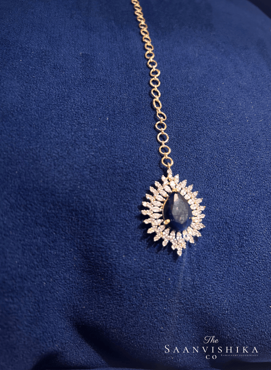 Uncut Diamond Bridal Tikka (Violet)