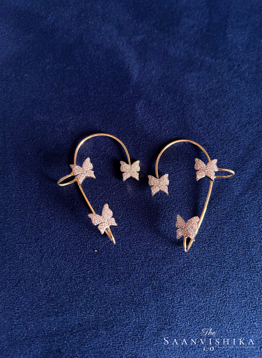 Butterfly CZ Diamond Earcuffs