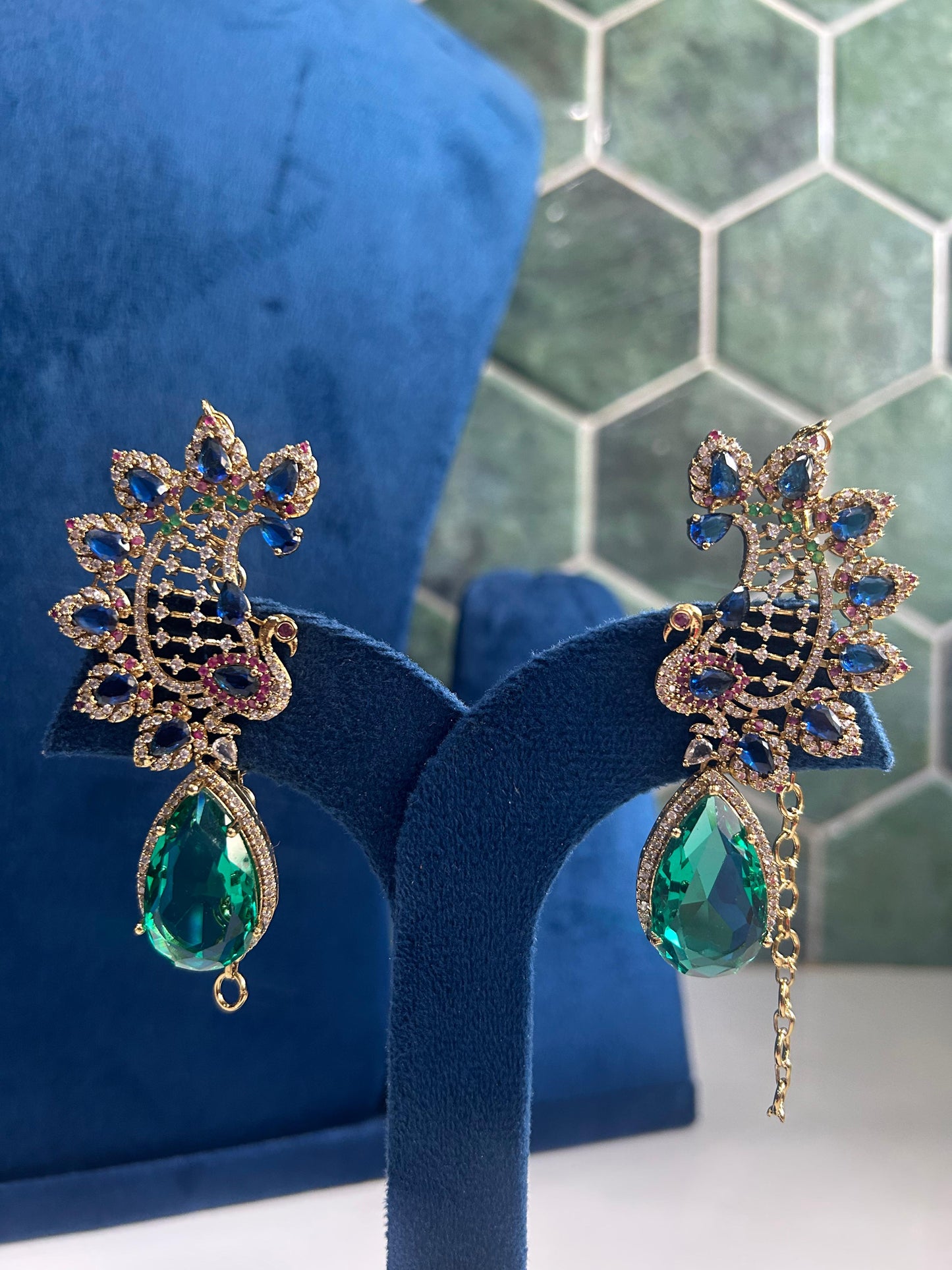 Grand Designer Russian Green Earcuffs (Victorian)