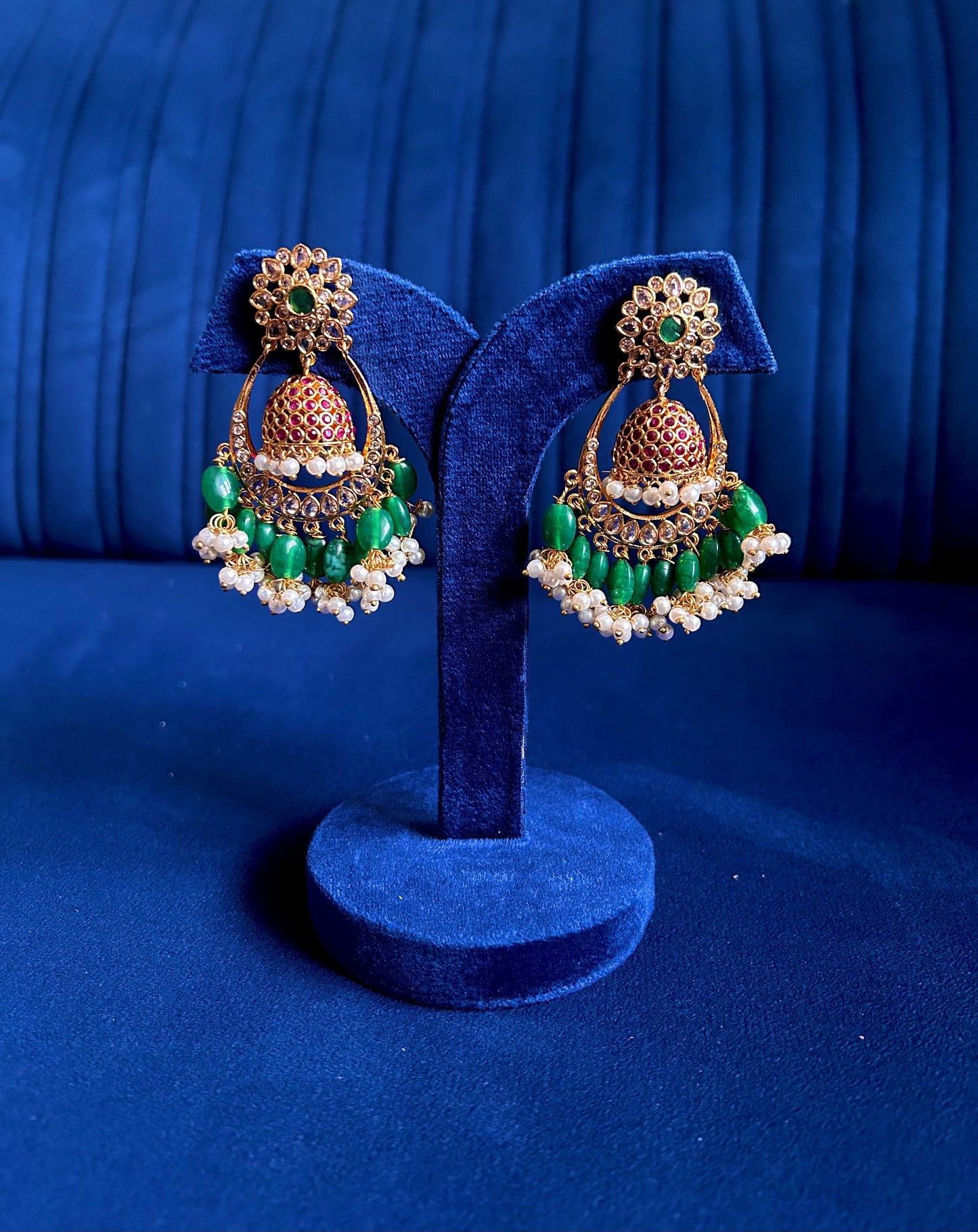 Grand Beads Jhumka Chandbali
