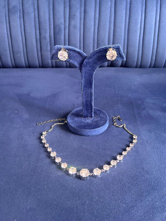 Super Royal Large CZ Stone chain with studs