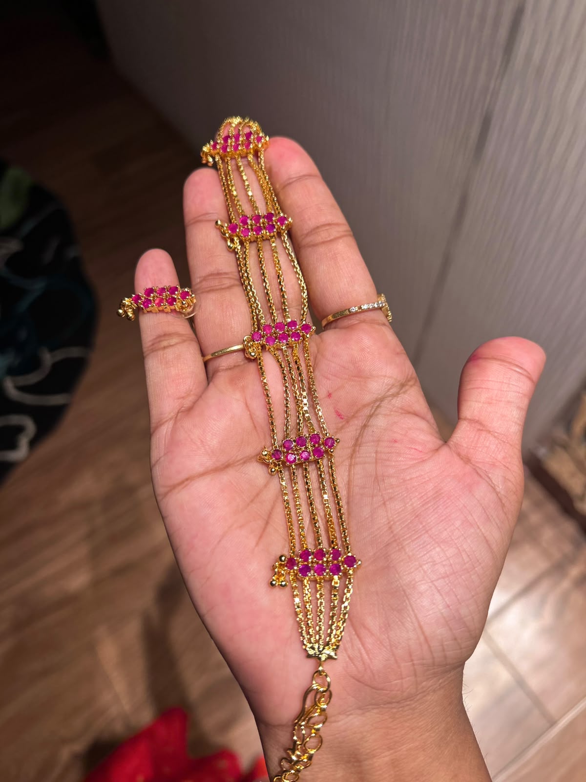 Designer Gemstone Neck Patti Ruby