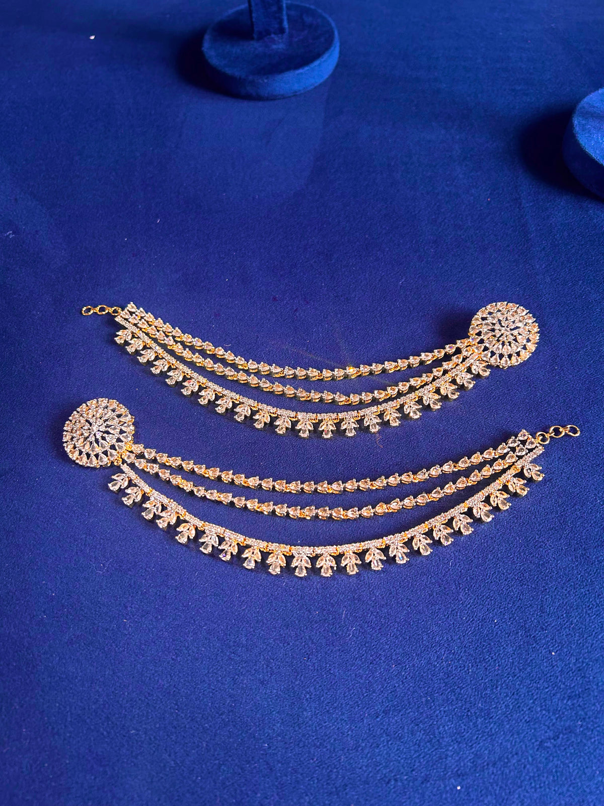 Designer Diamond Look Ear chain
