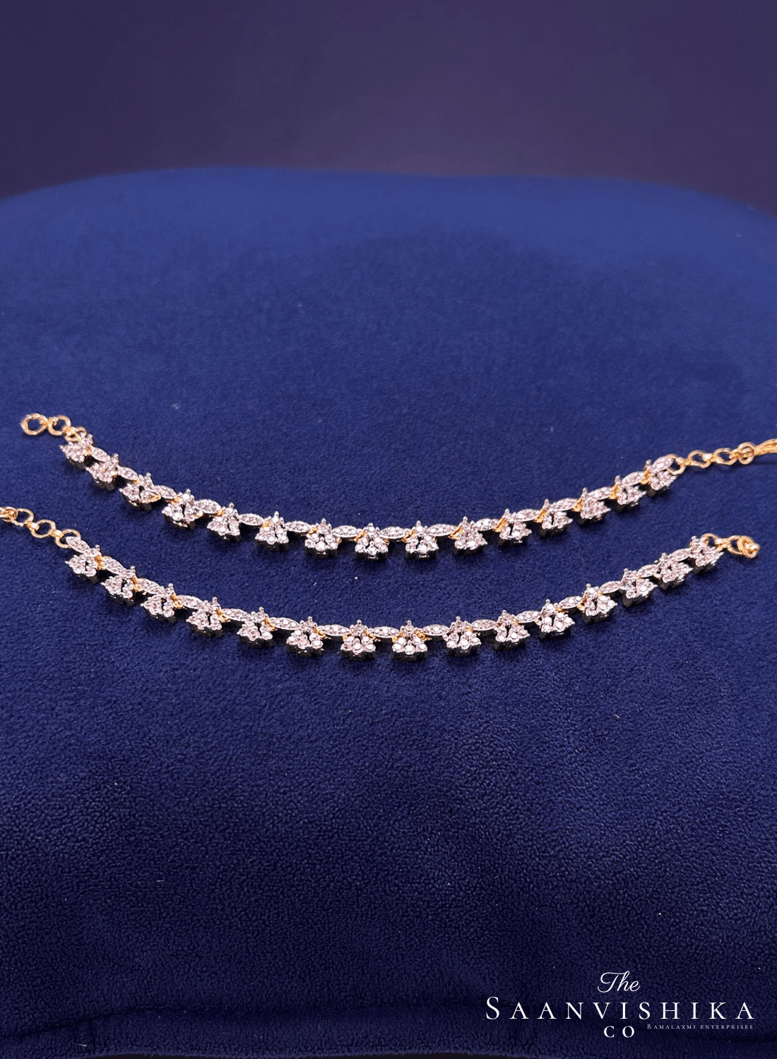 Floral Hanging Diamond Replica Bridal Earchain