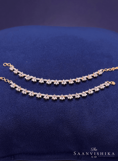 Floral Hanging Diamond Replica Bridal Earchain