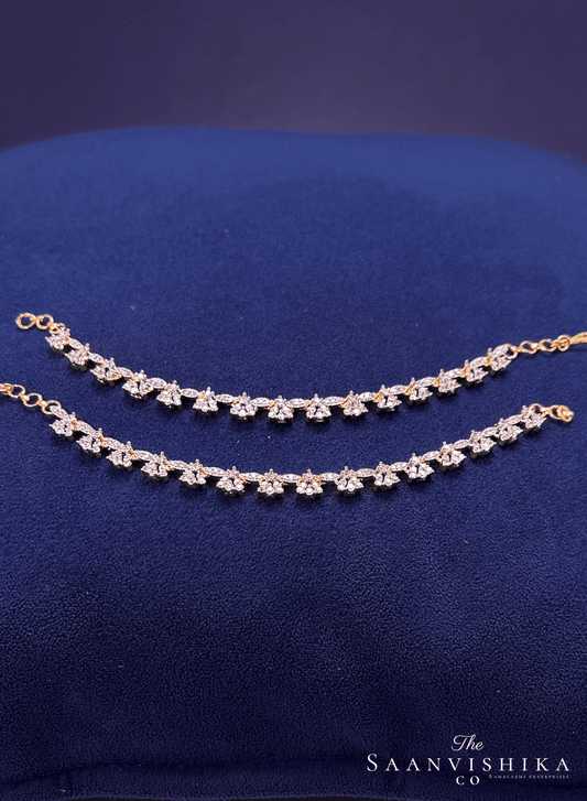 Floral Hanging Diamond Replica Bridal Earchain