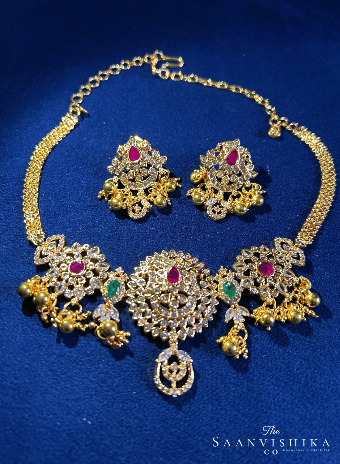Designer Gold Short Necklace