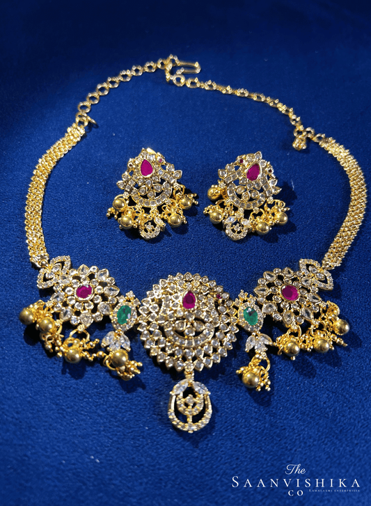 Designer Gold Short Necklace