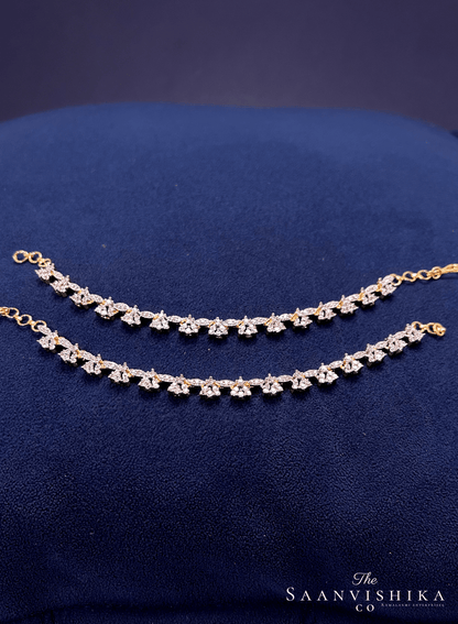 Floral Hanging Diamond Replica Bridal Earchain