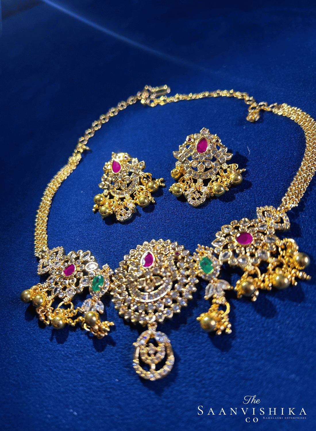 Designer Gold Short Necklace