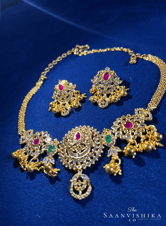 Designer Gold Short Necklace