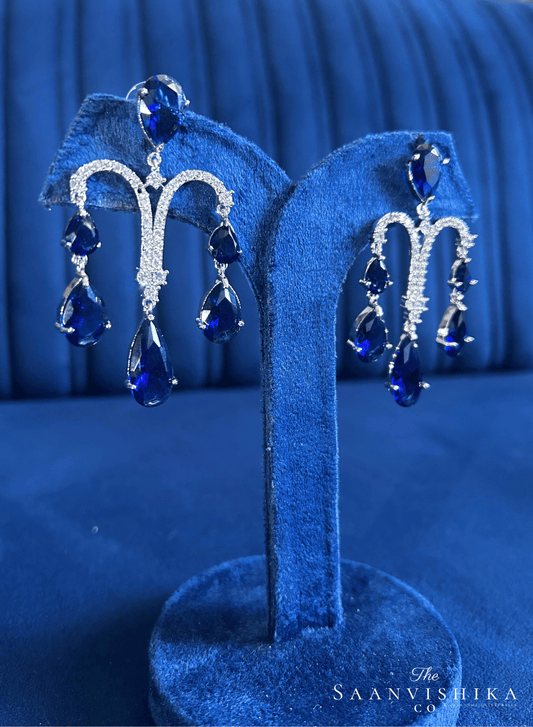 Purple Gemstone Diamond Earrings