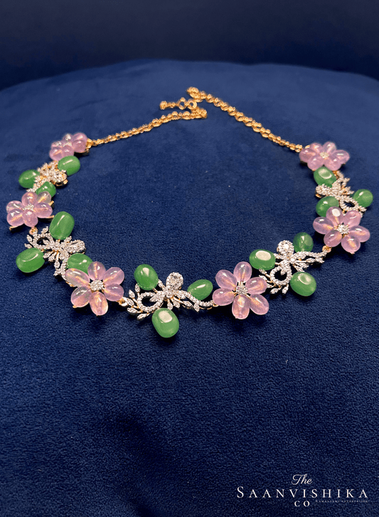 Floral Natural Beads Necklace