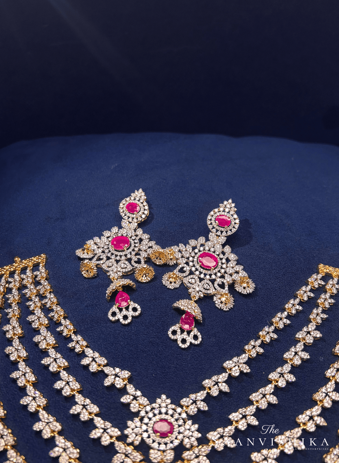 5 Line Designer Bridal Necklace