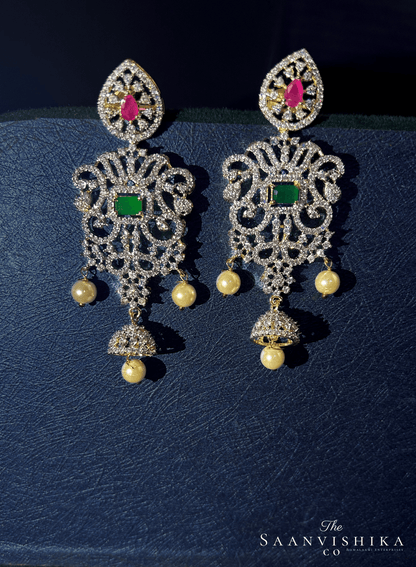 Diamond replica short with long haram tikka combo