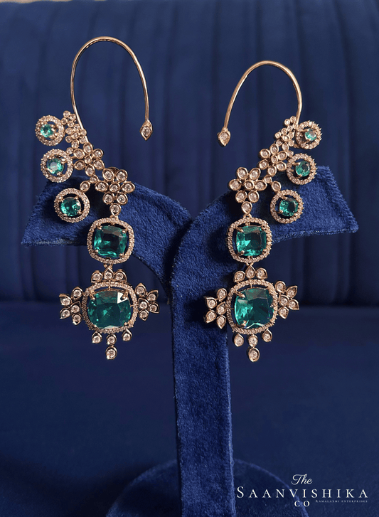 Grand Gemstone Earcuffs (Sea Green)