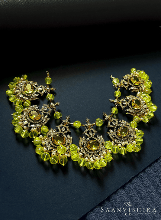 Grand Victorian Beads Necklace and Earrings