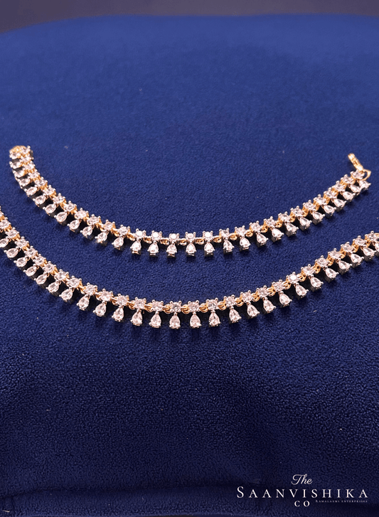 Crystal Hanging Diamond Replica Earchain