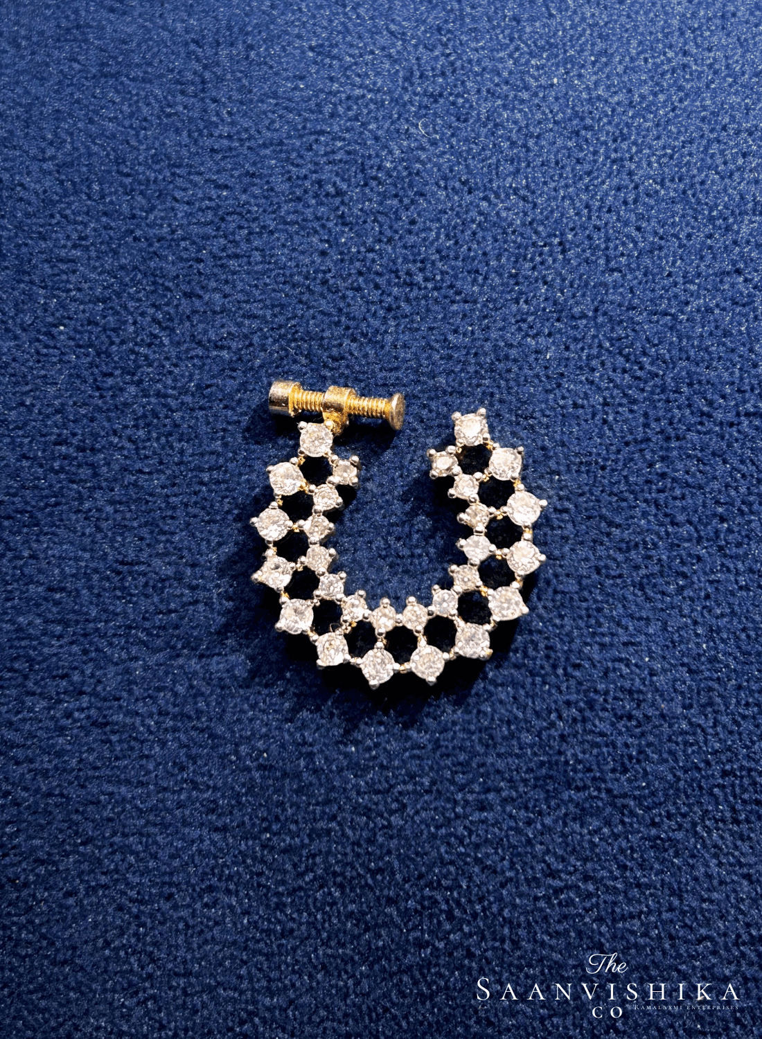 Double Diamond Nose Pin (Full Moon)
