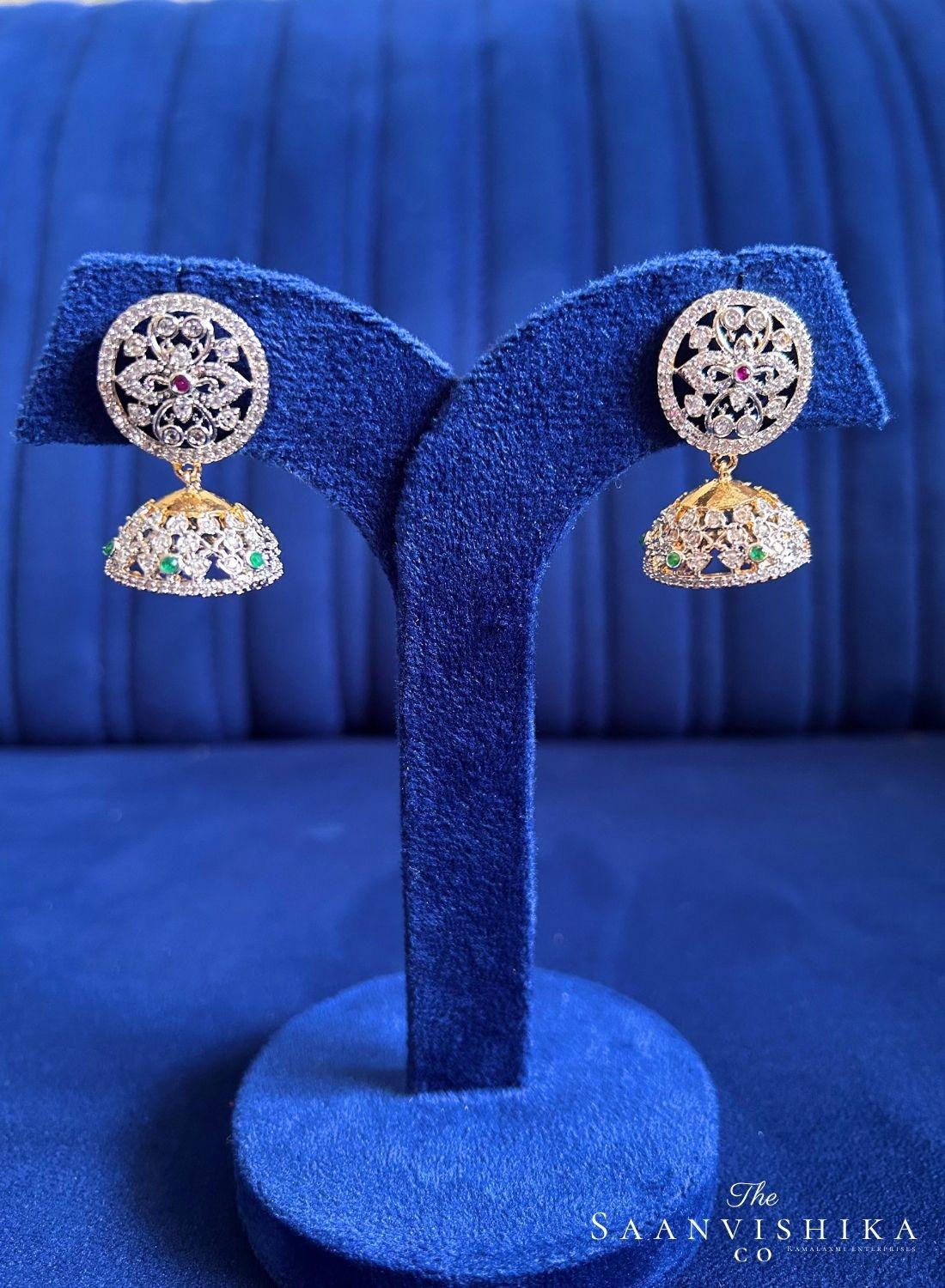Small Floral Jhumka Earrings