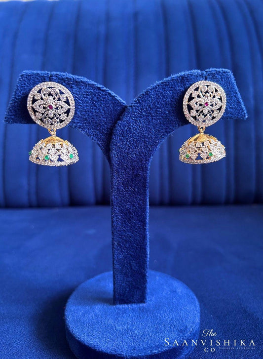Small Floral Jhumka Earrings