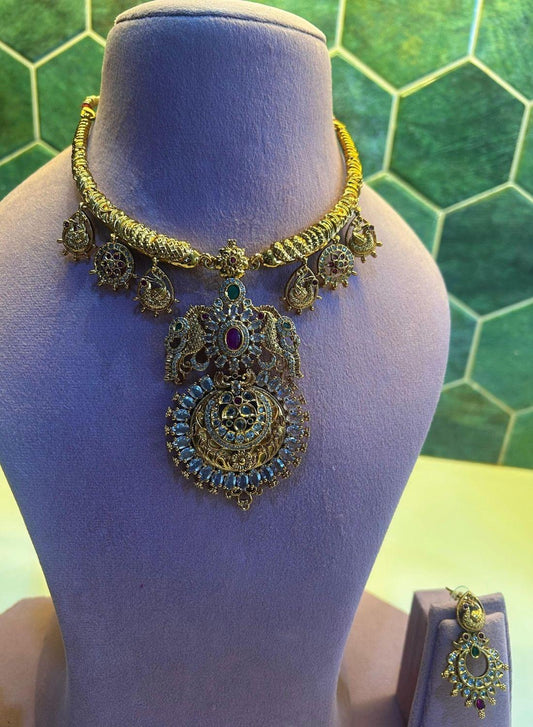 Micro Gold Designer Parrot Necklace