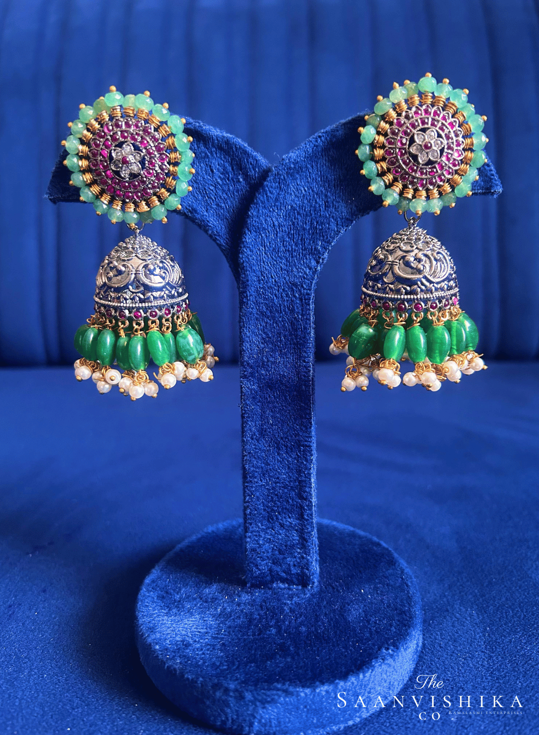 Grand Designer Beads Jhumka Earrings