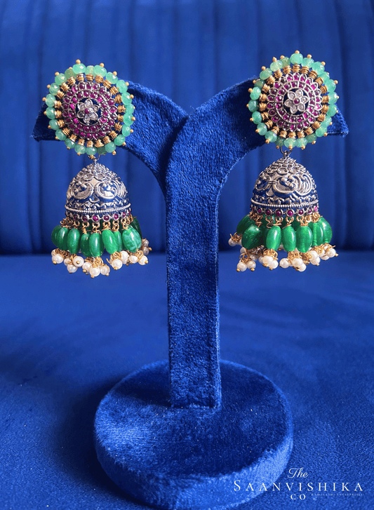 Grand Designer Beads Jhumka Earrings