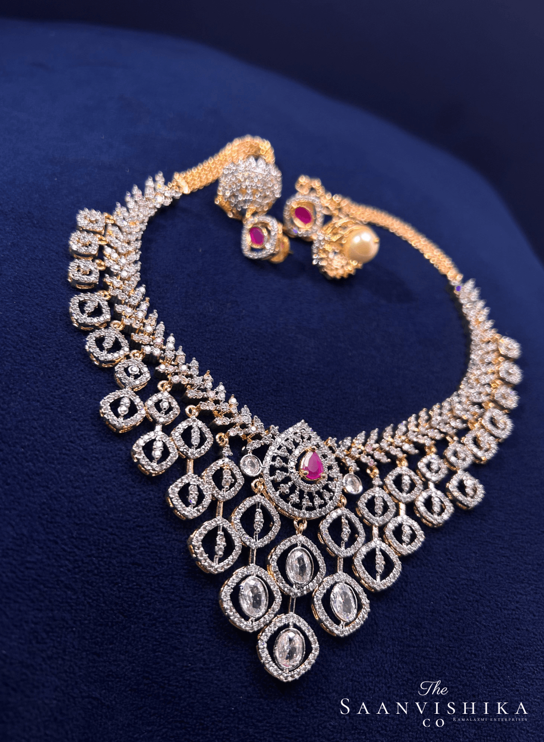 Crystal hanging Designer Set Purple Ruby