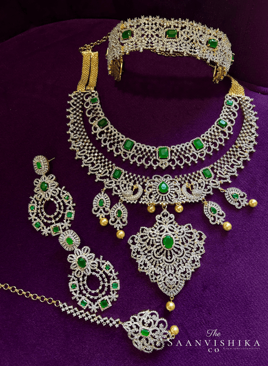 Grand diamond replica bridal combo set